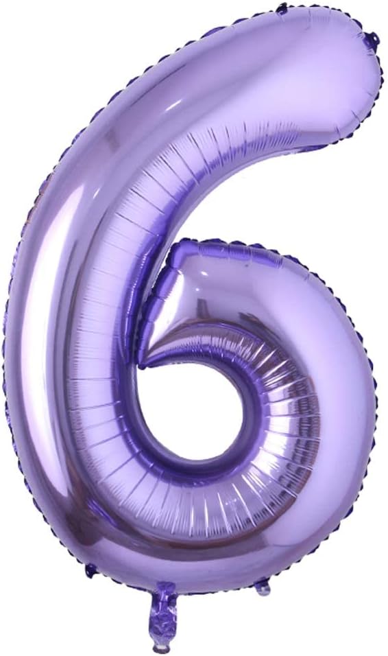 40" Mor Rakam Folyo Balon - 6