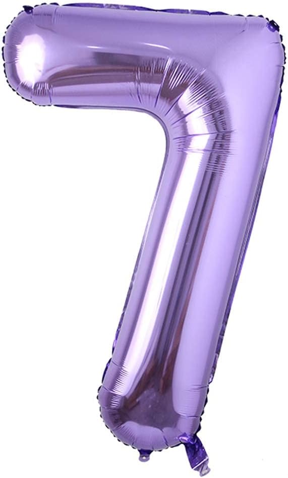 40" Mor Rakam Folyo Balon - 7
