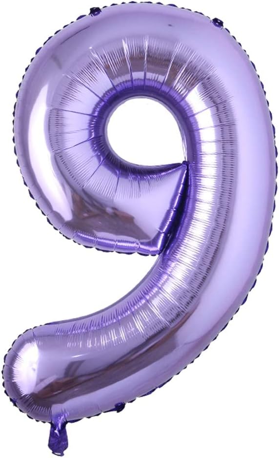40" Mor Rakam Folyo Balon - 9