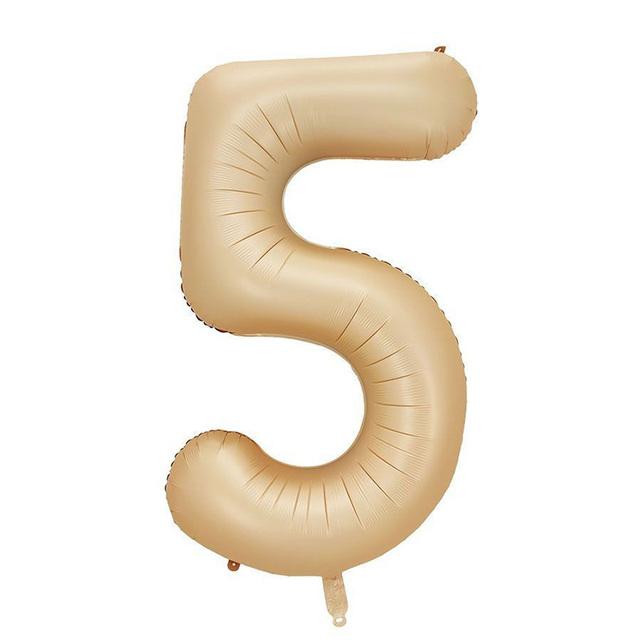40" Karamel Rakam Folyo Balon - 5