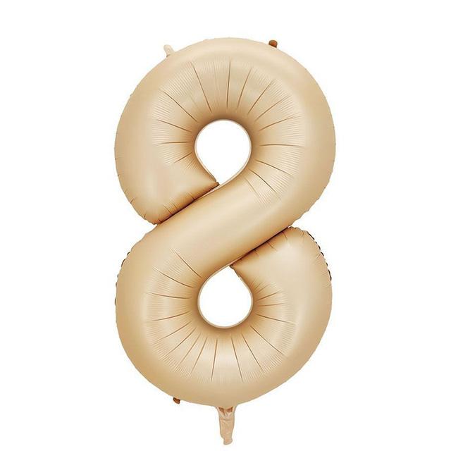 40" Karamel Rakam Folyo Balon - 8