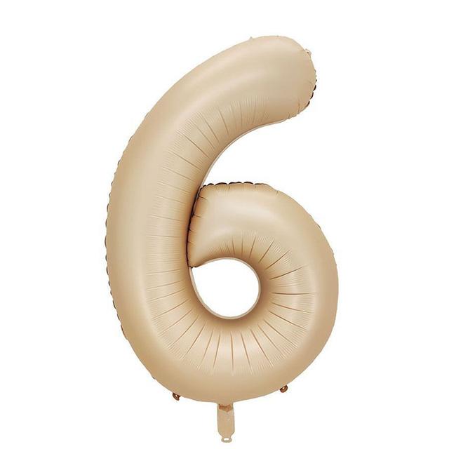40" Karamel Rakam Folyo Balon - 6
