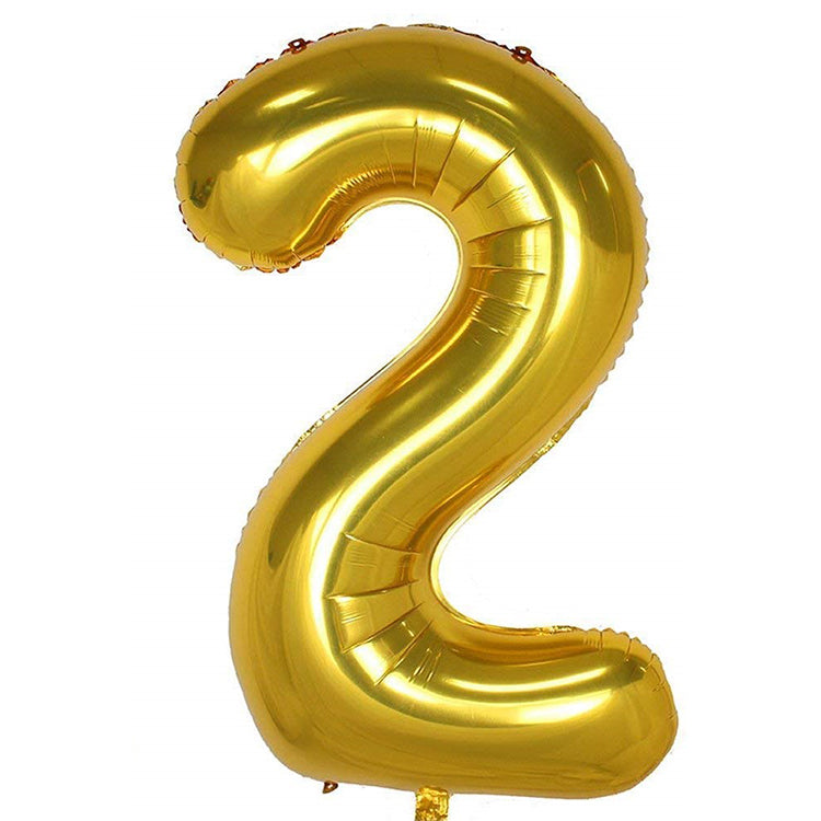40" Gold Rakam Folyo Balon - 2