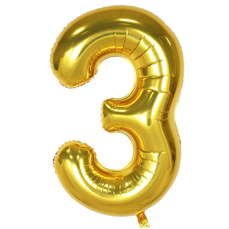 40" Gold Rakam Folyo Balon - 3