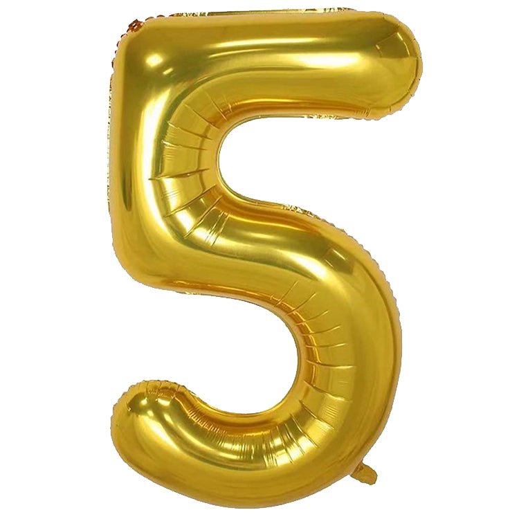 40" Gold Rakam Folyo Balon - 5