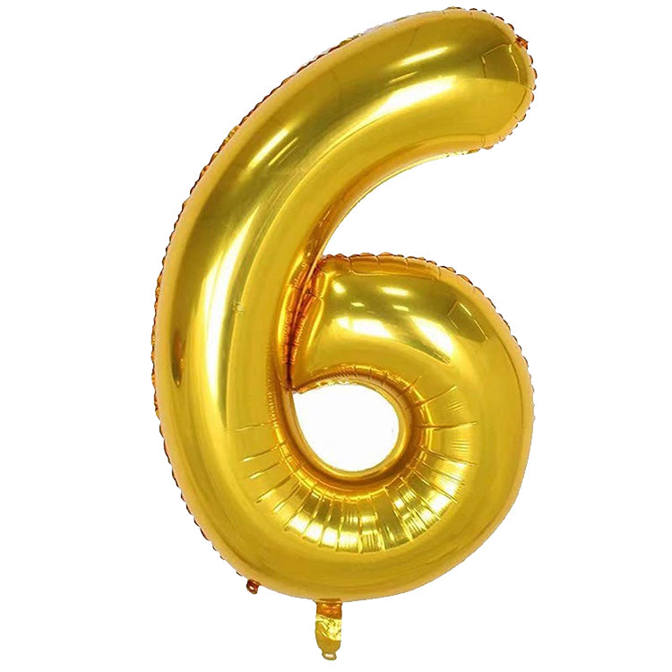 40" Gold Rakam Folyo Balon - 6