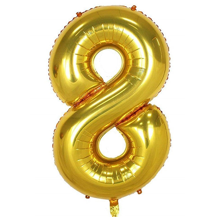 40" Gold Rakam Folyo Balon - 8