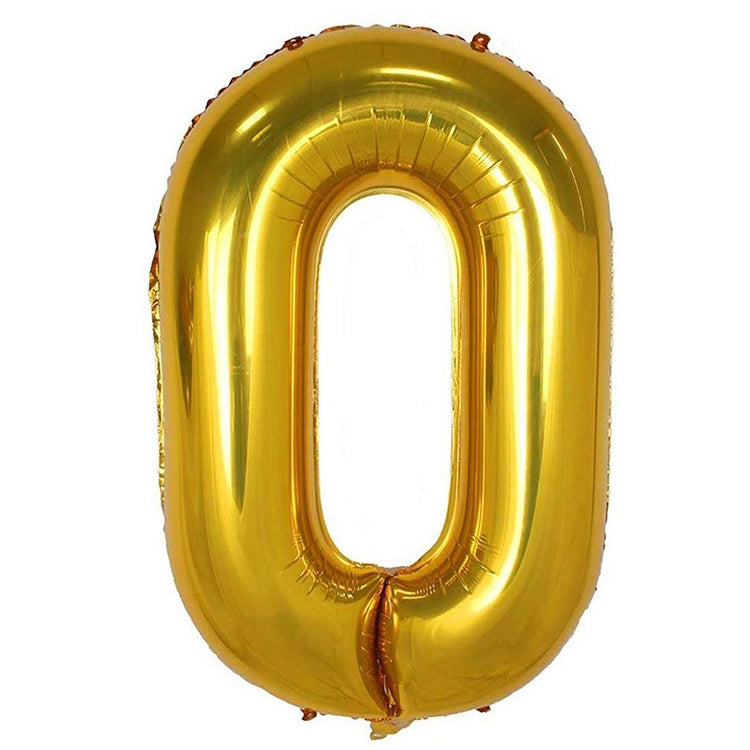 34" Gold Rakam Folyo Balon - 0