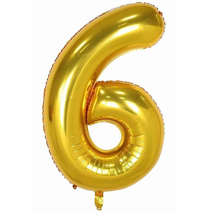 34" Gold Rakam Folyo Balon - 6