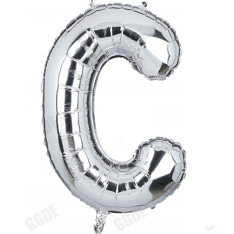 40" Gümüş Harf Folyo Balon - C