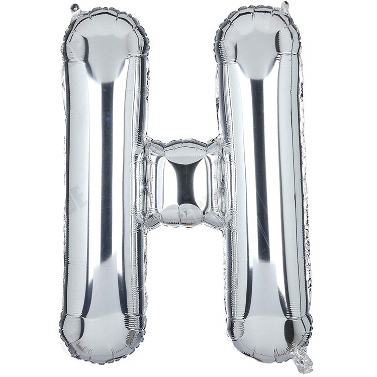 40" Gümüş Harf Folyo Balon - H
