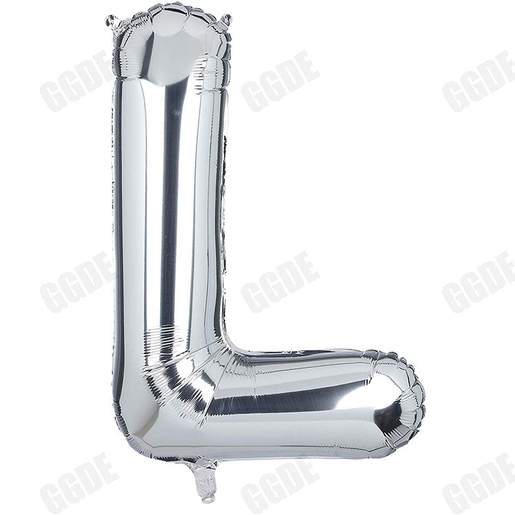 34" Gümüş Harf Folyo Balon - L