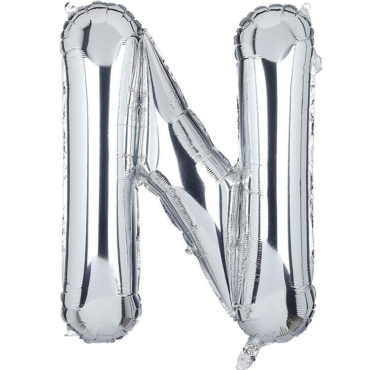 34" Gümüş Harf Folyo Balon - N