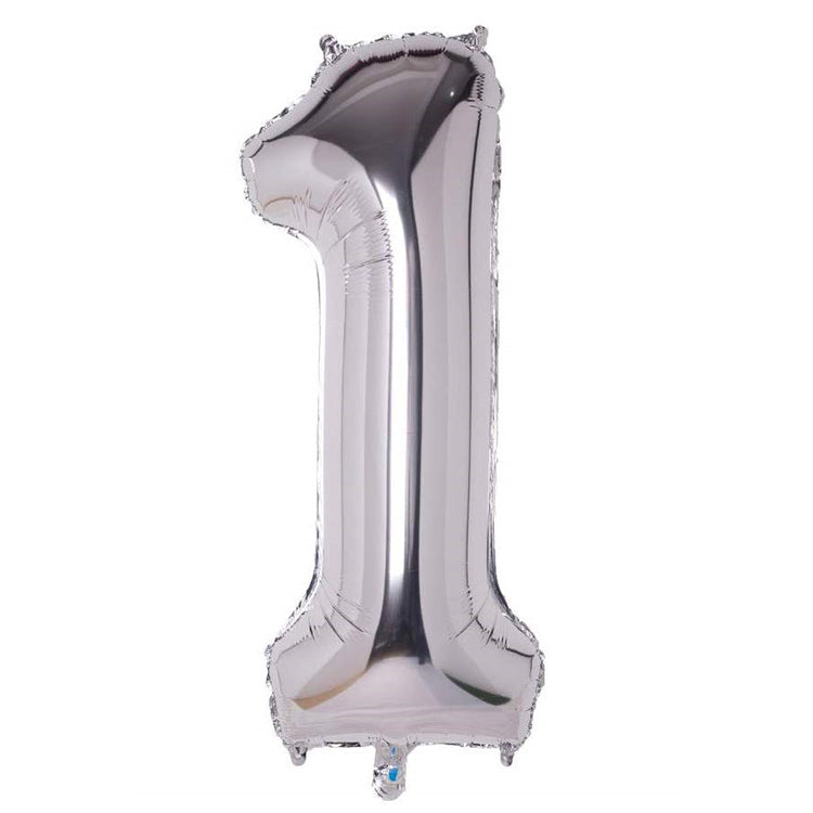 40" Gümüş Rakam Folyo Balon - 1