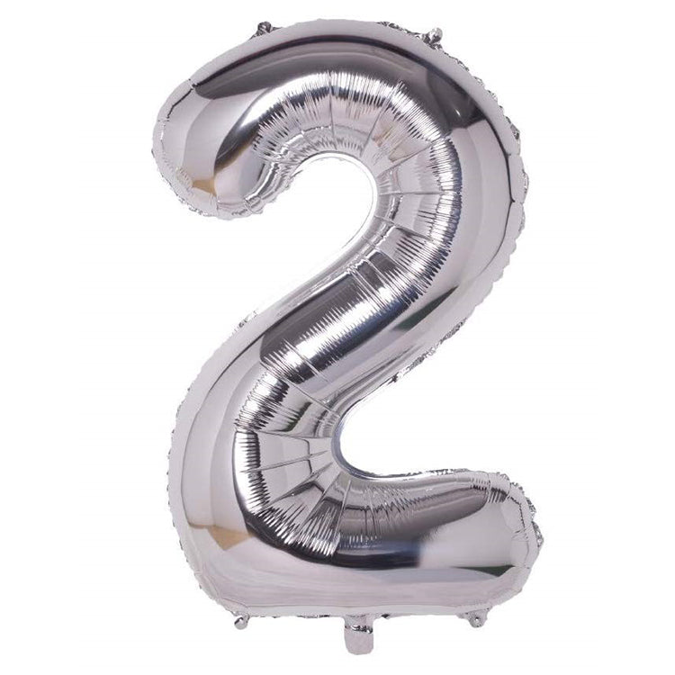 40" Gümüş Rakam Folyo Balon - 2