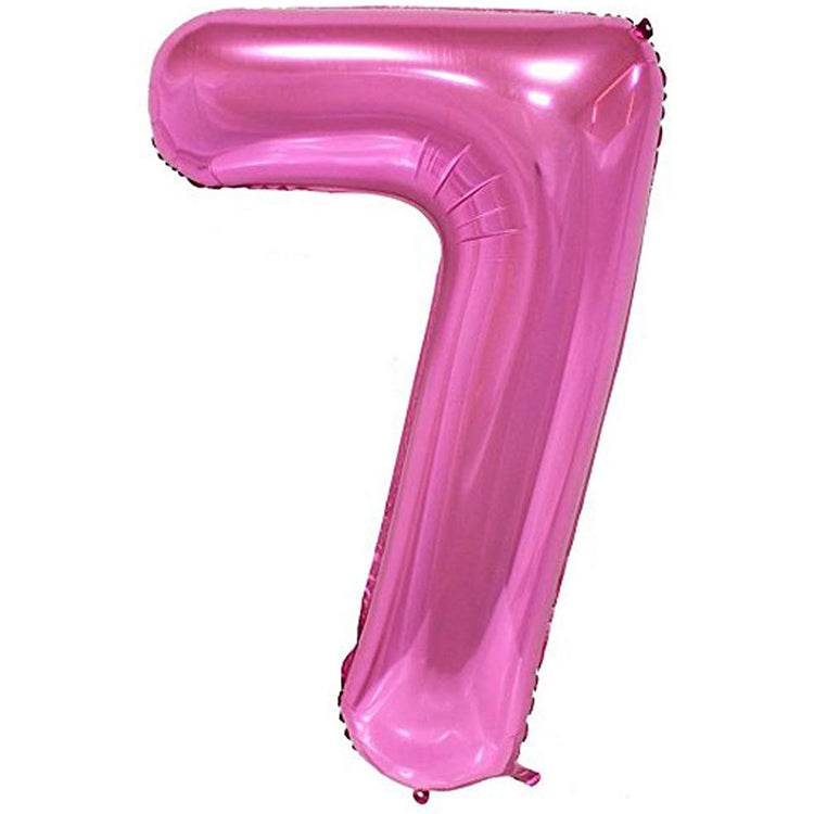 40" Pembe Rakam Folyo Balon - 7