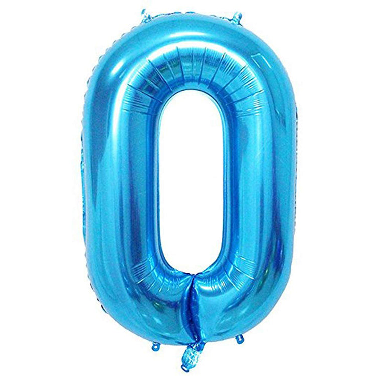 40" Mavi Rakam Folyo Balon - 0