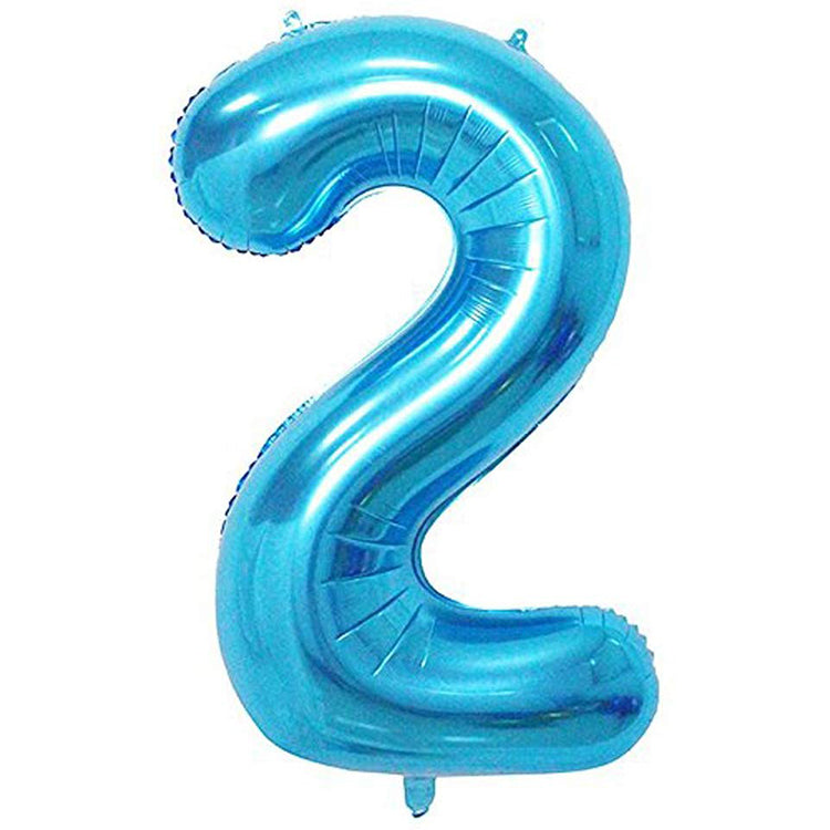 40" Mavi Rakam Folyo Balon - 2