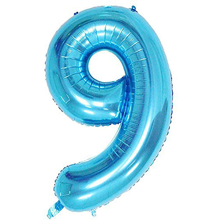 40" Mavi Rakam Folyo Balon - 9