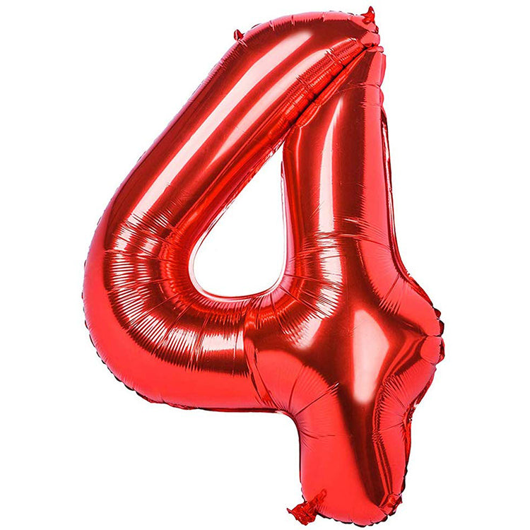 40" Kırmızı Rakam Folyo Balon - 4