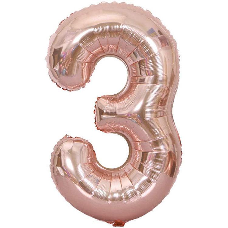 40" Bronze Rakam Folyo Balon - 3