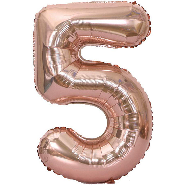 40" Bronze Rakam Folyo Balon - 5