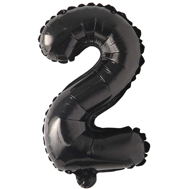 40" Siyah Rakam Folyo Balon - 2