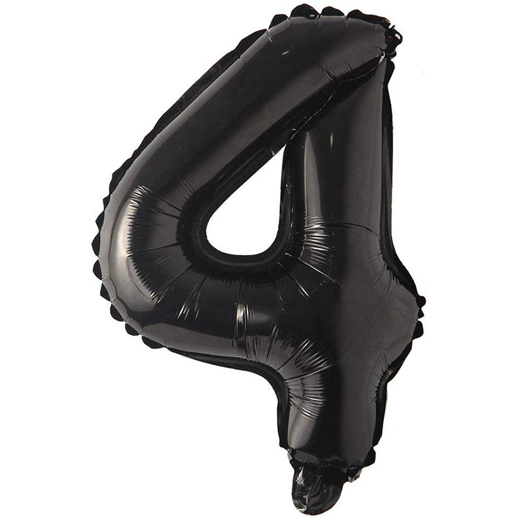 40" Siyah Rakam Folyo Balon - 4