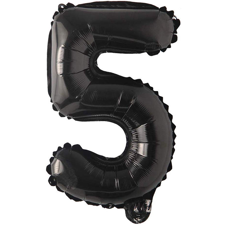 40" Siyah Rakam Folyo Balon - 5