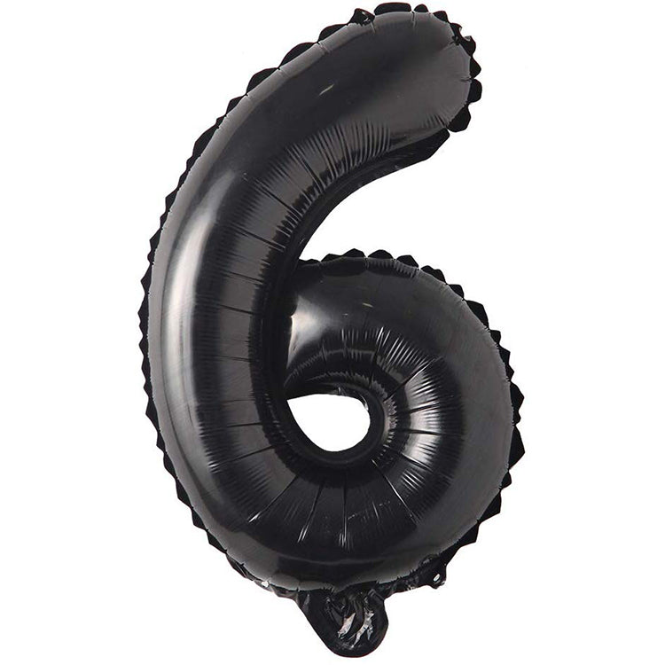 40" Siyah Rakam Folyo Balon - 6