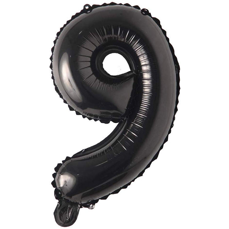 40" Siyah Rakam Folyo Balon - 9
