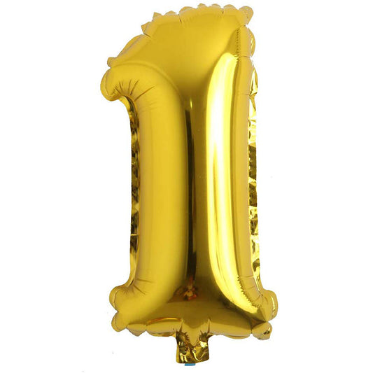 16" Gold Rakam Folyo Balon - 1