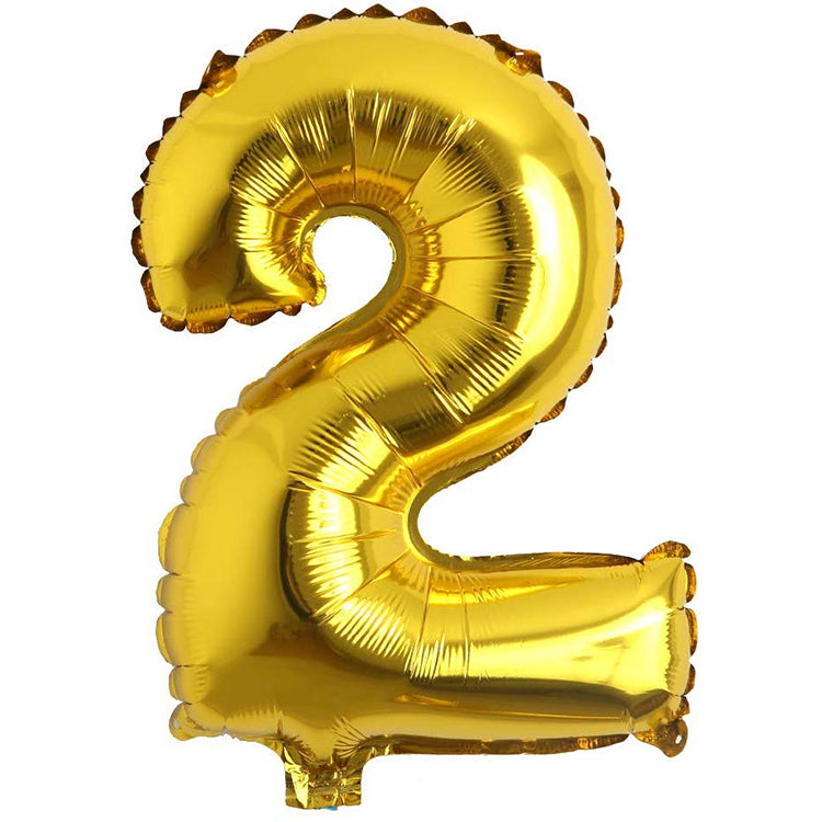 16" Gold Rakam Folyo Balon - 2