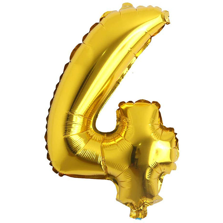 16" Gold Rakam Folyo Balon - 4