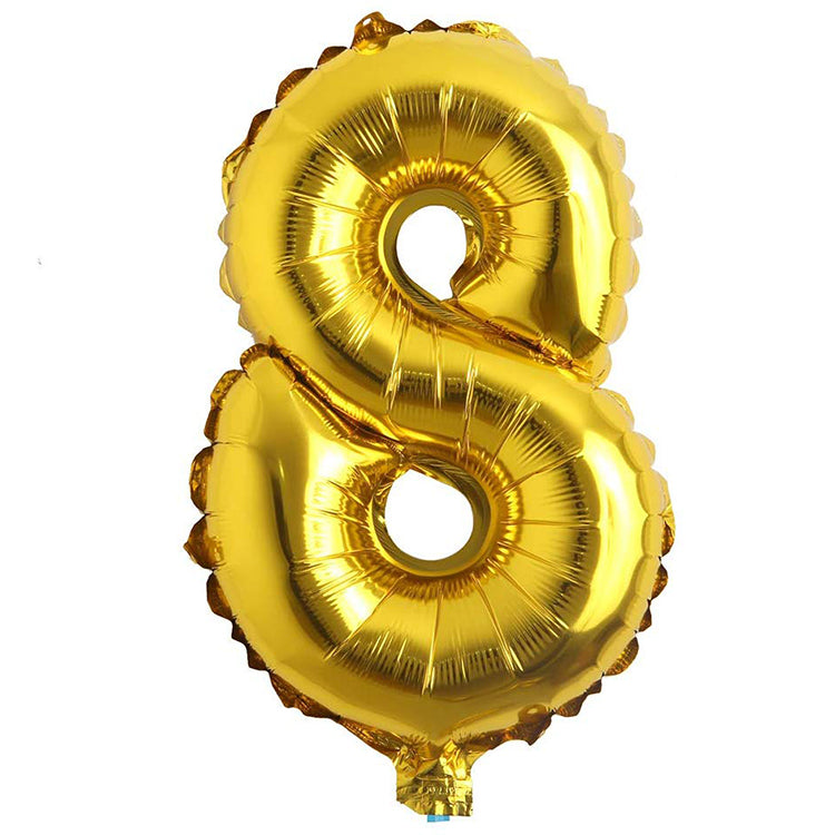 16" Gold Rakam Folyo Balon - 8