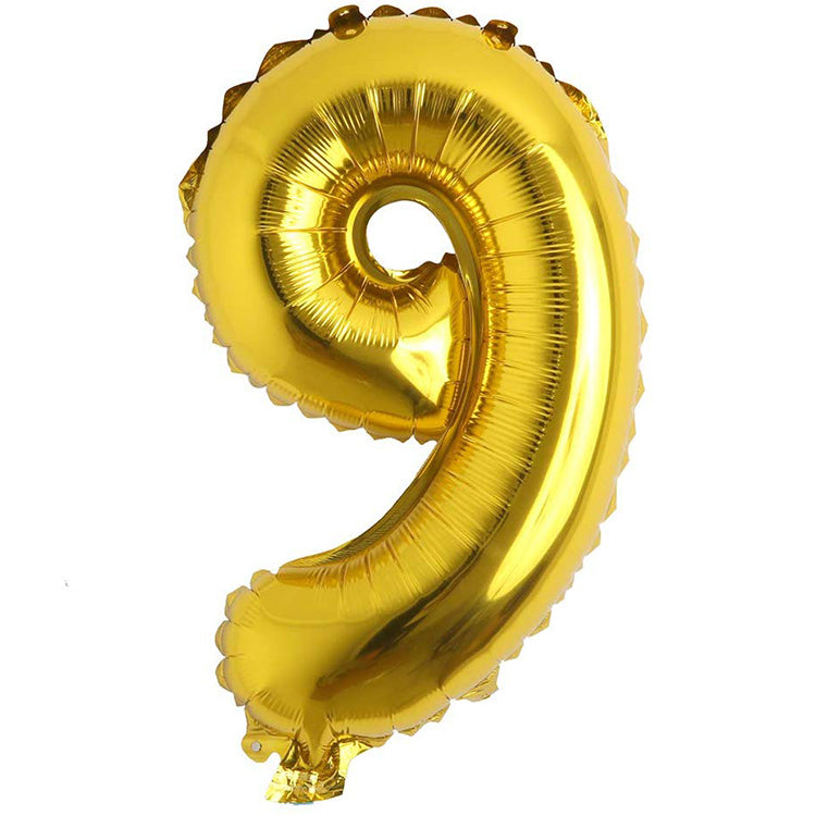16" Gold Rakam Folyo Balon - 9