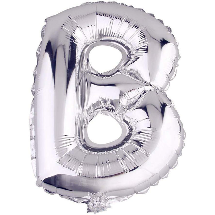 16" Gümüş Harf Folyo Balon - B