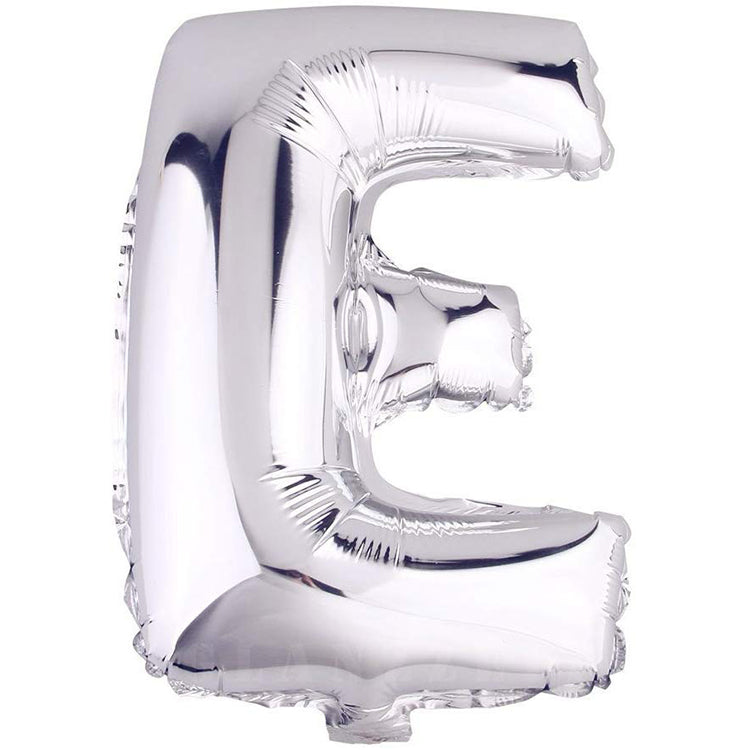 16" Gümüş Harf Folyo Balon - E