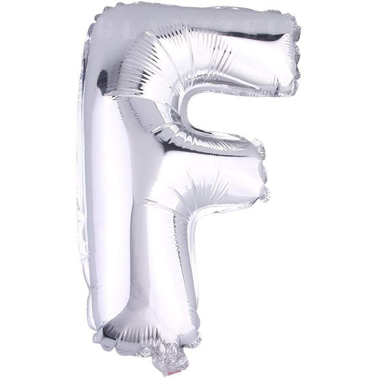 16" Gümüş Harf Folyo Balon - F