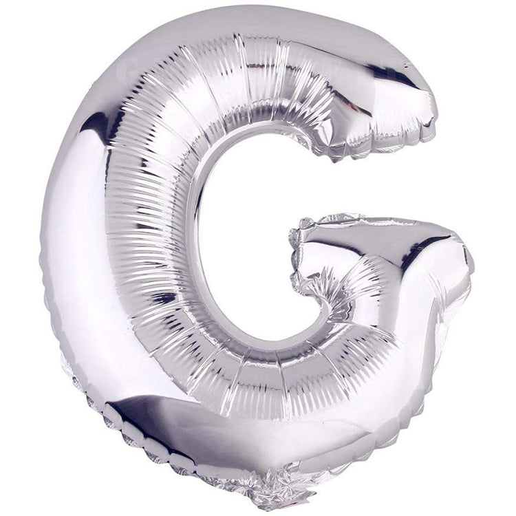 16" Gümüş Harf Folyo Balon - G