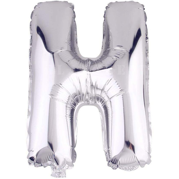 16" Gümüş Harf Folyo Balon - H