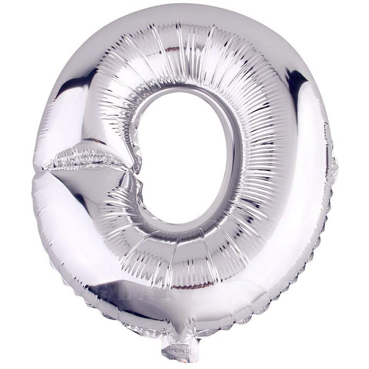 16" Gümüş Harf Folyo Balon - O