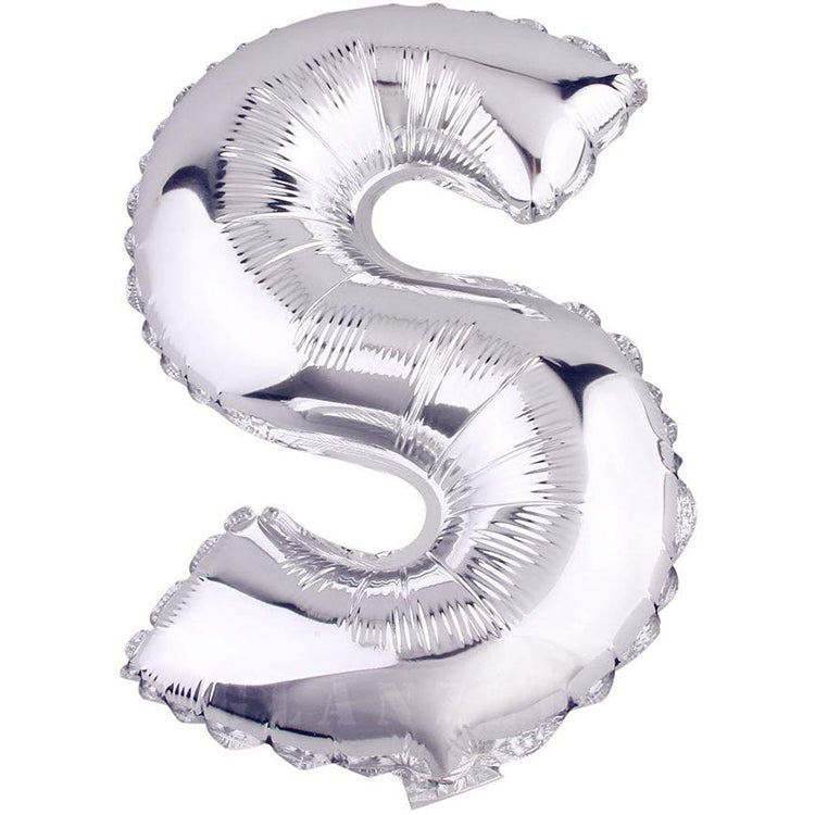 16" Gümüş Harf Folyo Balon - S