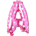 16" Kalpli Pembe Harf Folyo Balon