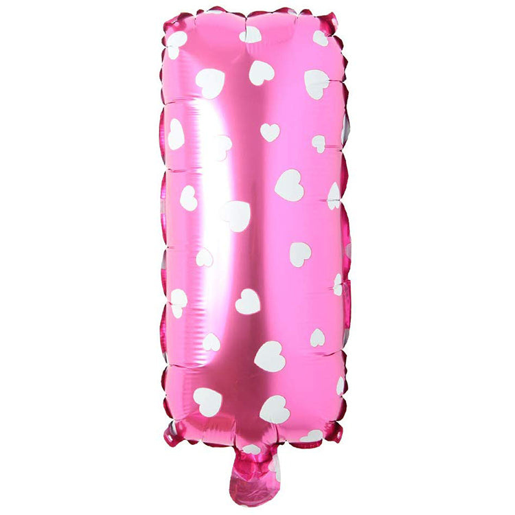 16" Kalpli Pembe Harf Folyo Balon - I