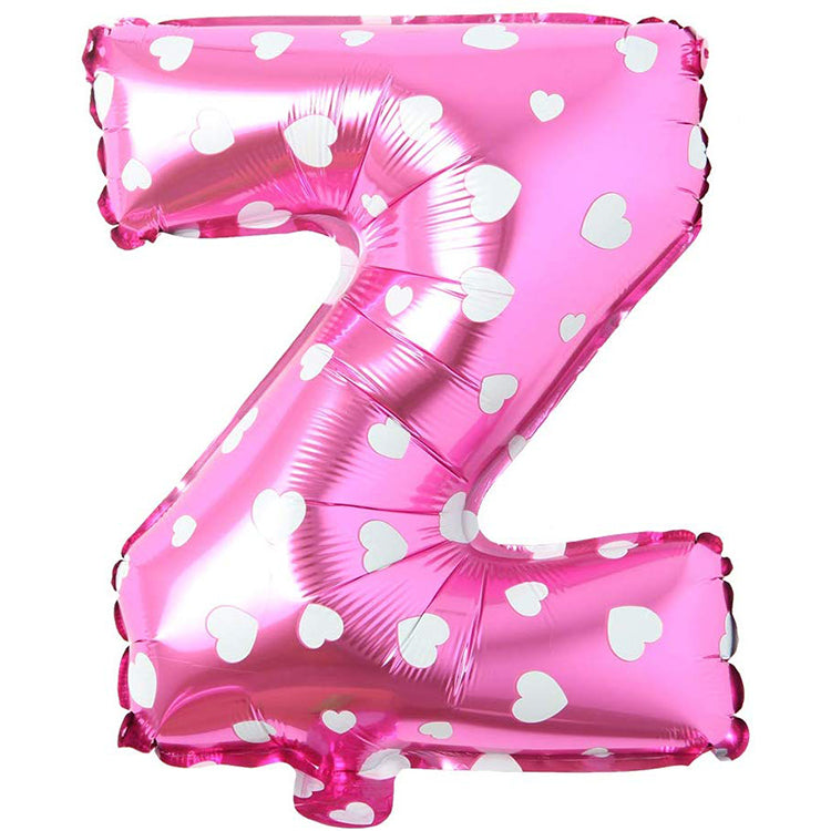 16" Kalpli Pembe Harf Folyo Balon - Z