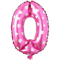 16" Kalpli Pembe Rakam Folyo Balon