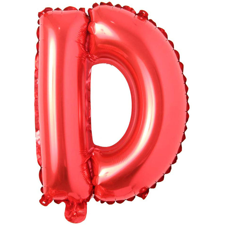 16" Kırmızı Harf Folyo Balon - D
