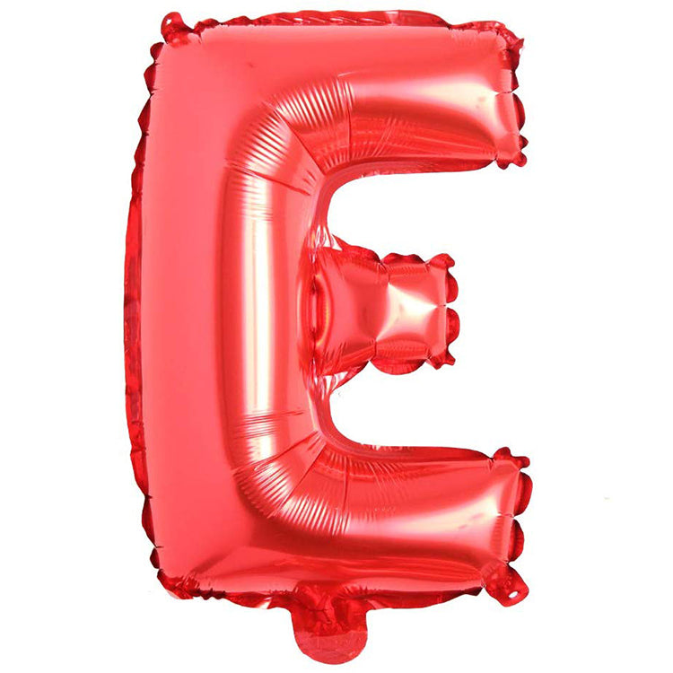 16" Kırmızı Harf Folyo Balon - E