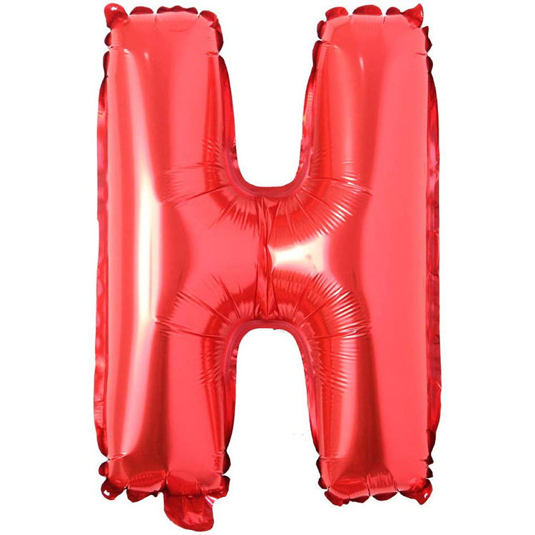16" Kırmızı Harf Folyo Balon - H